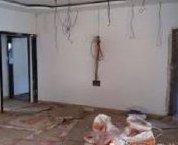 Interior rewiring and re-tiling