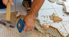 Floor tile removal during renovation