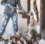 Interior wall demolition for re-layout